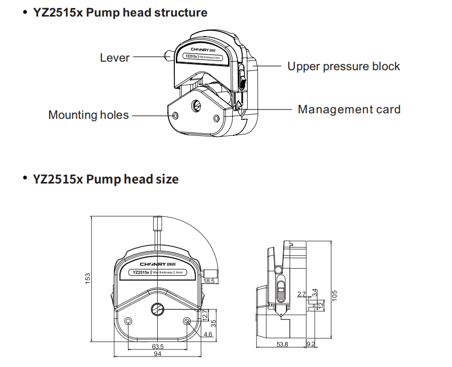 OEM202 Small Peristaltic Pump 1740ml/min Liquid Dosing