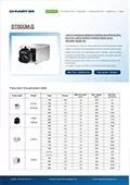 BT600M-S Flow Rate Parameter Table